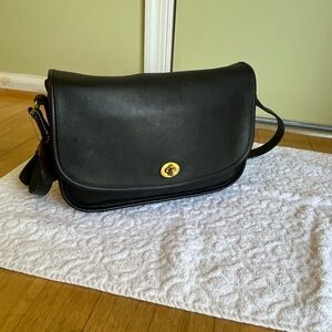 Vintage Coach Black City Bag early 90s